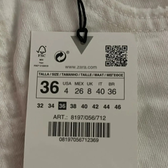 ZARA | Ecru | TRF LOOSE FIT DENIM SHORTS - Picture 11 of 12